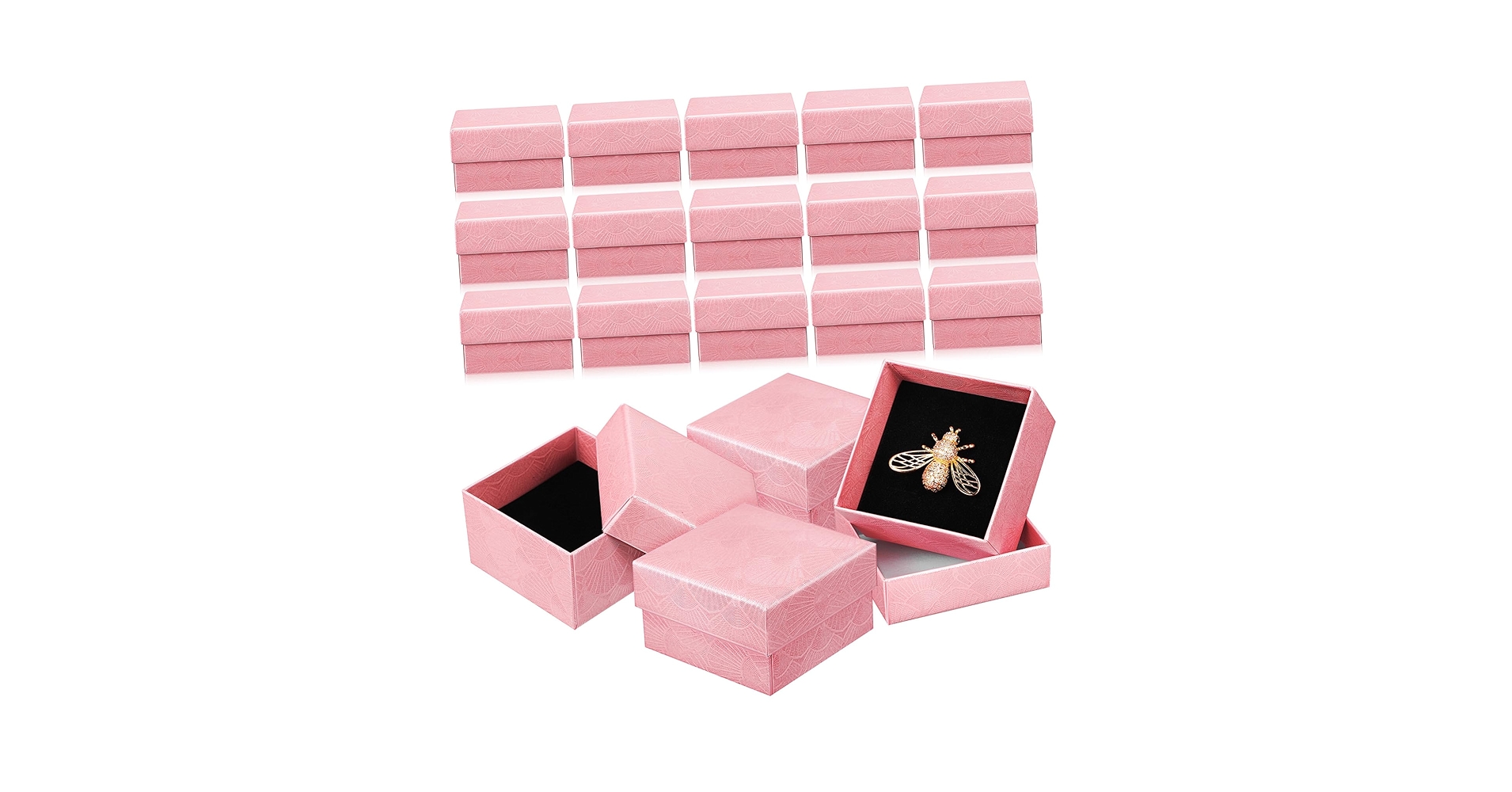 遺品整理 回収品 ネックレス リング まとめ売り セット ケース付き アクセサリーケース ジュエリーボックス ミニ 2段 ミラー 鏡